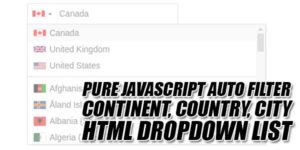 Pure-JavaScript-Auto-Filter-Continent,-Country,-City-HTML-Dropdown-List