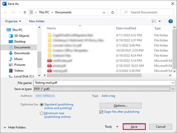 Convert-OST-To-PDF-Manually-Using-The-MS-Outlook-9
