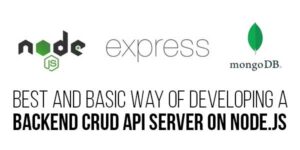 Best-And-Basic-Way-Of-Developing-A-Backend-CRUD-API-Server-On-NodeJS